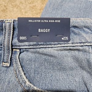 Hollister High-Rise Baggy Jeans in Light Blue